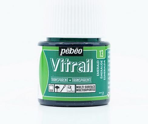 Actual product image Pebeo Vitrail Transparent (Emerald, 45 ml)