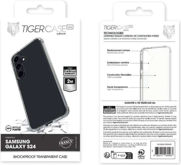 Image du produit Tiger France Tiger Case Lite France Coque Transparente 2m Samsung Galaxy S24 (Samsung Galaxy S24)