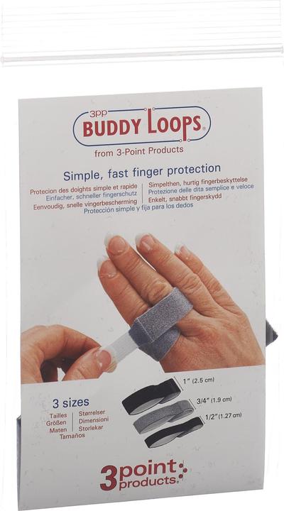 3pp Buddy Loops 1.27cm breit schwarz