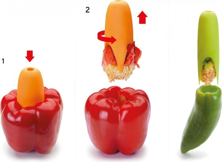 Actual product image Ibili Entkerner von Gemüse 3-4 cm Entfernt einfach und schnell Kerne aus Paprika