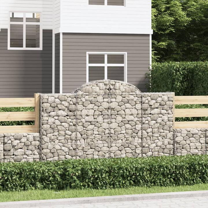 Produktbild VidaXL Gabionen mit Hochbogen 15Stk. 200x30x120/140cm Verzinktes Eisen