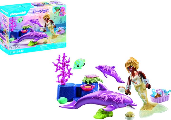 Actual product image Playmobil Mermaid with Dolphins (71501, Playmobil Princess Magic)