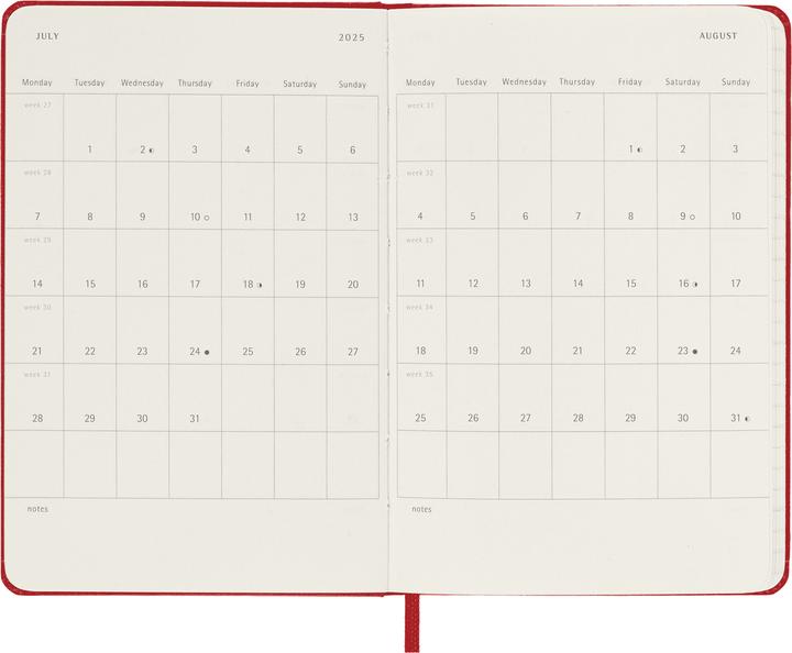 Produktbild Moleskine Tageskalender (A6, Pocket, Englisch)