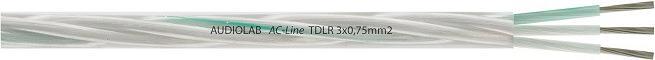 Actual product image Audiolab Power cable, round, transparent, 3x0.75mm2, 100m (100 m, 0.75 mm²)