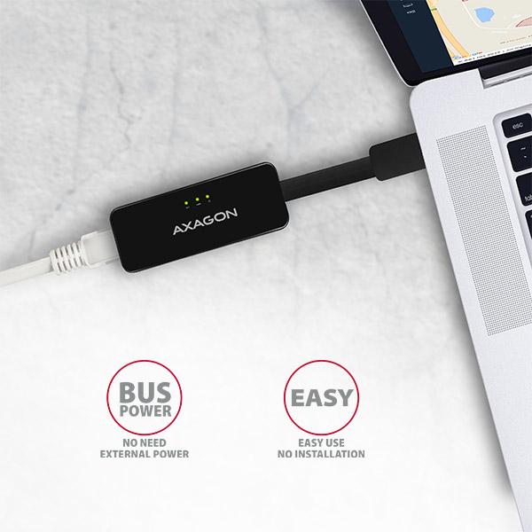 Produktbild Axagon ADE-XR Fast Ethernet 10/100 Adapter - USB 2.0 Typ A (USB 2.0, RJ45 (1x))