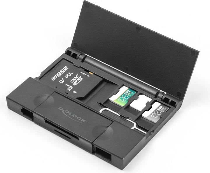 Produktbild Delock Card Reader USB 5 Gbps USB Type-C / Typ-A für SD und (Type-B)