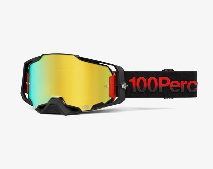 Produktbild 100% Armega Goggle Tzar - Mirror Gold (Black, Red, Mirror Gold)