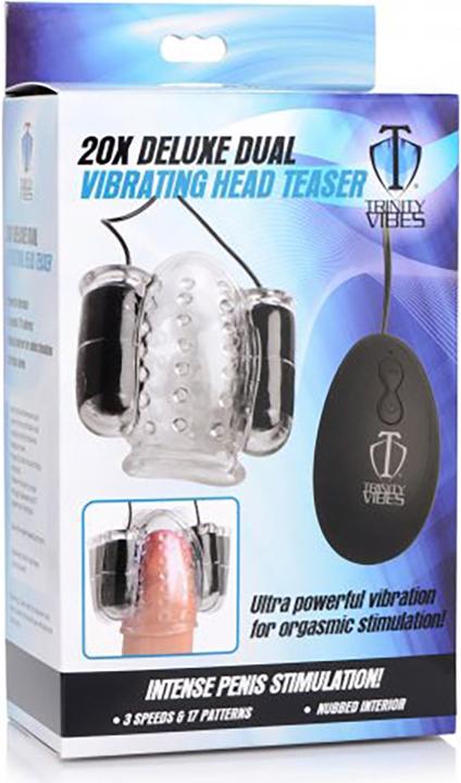 Actual product image Pipedream 20X Deluxe Dual Vibrating Head Teaser