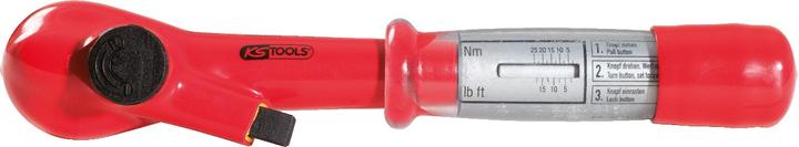 Image du produit KS Tools Clé dynamométrique avec isolation de protection + tête à cliquet réversible, 3/8", 5-50 Nm (3/8", 50 Nm, 50 Nm)