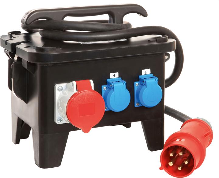 Produktbild As - Schwabe Mobiler Baustellen-Stromverteiler (6 x, CEE, CEE 7/3)