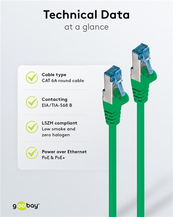 Actual product image Goobay Network cable (S/FTP, CAT6a, 0.25 m)