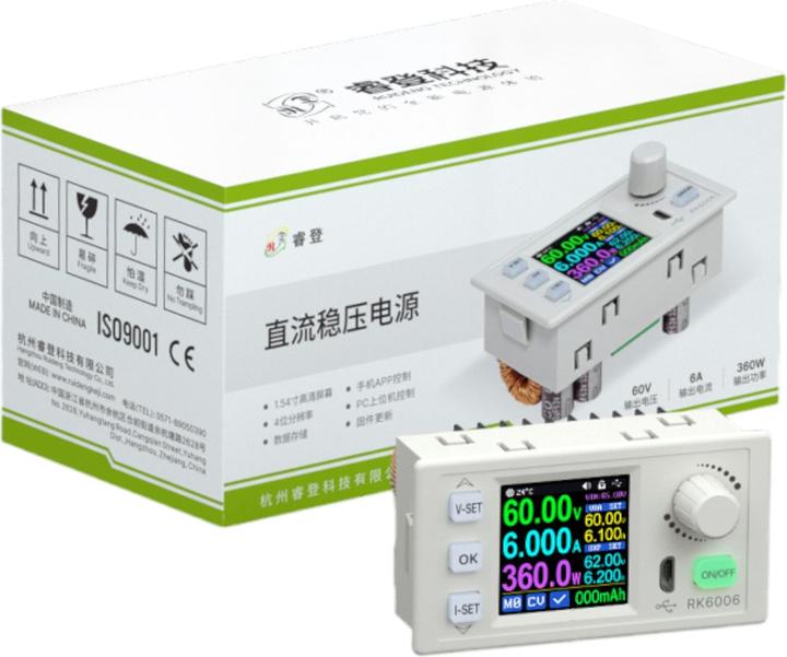 Actual product image RD Tech RK6006-BT programmable laboratory power supply DC-DC converter 60V 6A 360W