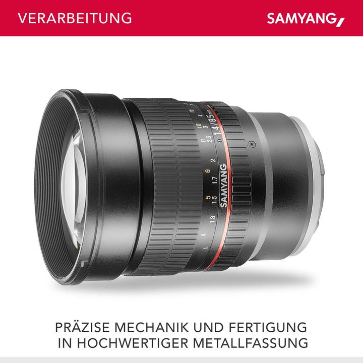 Produktbild Samyang 85mm f/1.4 AS IF UMC - Sony E (Sony E, Vollformat)