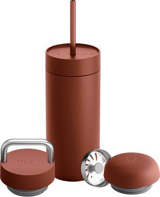 Fellow Carter Move Mug 3 in 1 - Thermobecher + 3 Deckel - Sienna 473 ml