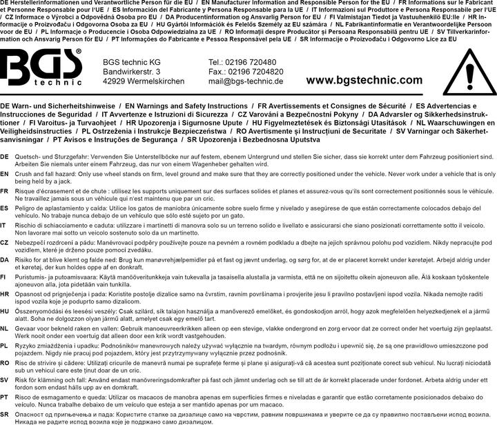 Produktbild BGS Unterstellböcke | Traglast 3000 kg / Paar | Hub 335 - 500 mm | 1 Paar
