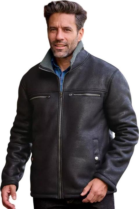 Actual product image Atlas For Men Mens Aviator Faux Suede Jacket (6XL)