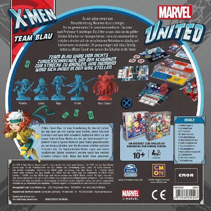 Produktbild Cmon CMND1306 - Marvel United: X-Men Team Blau, Brettspiel, ab 10 Jahren (DE-Erweiterung) (Deutsch)