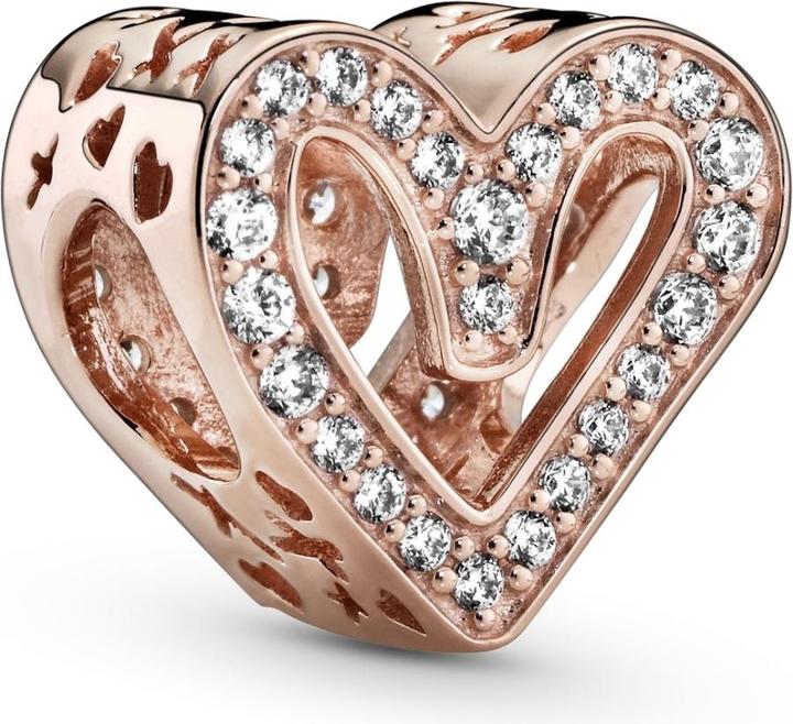 Immagine prodotto Pandora Charm a forma di cuore a mano libera Rose Sparkling (Metallo, placcato oro rosa)