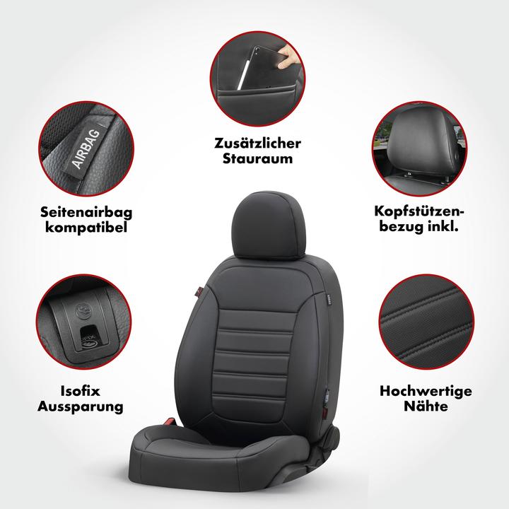 Produktbild Walser Sitzbezug für Fiat Grande Punto (199) 06/2005-Heute, 2 Einzelsitzbezüge
