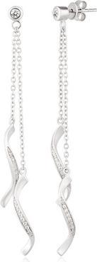 Image du produit Modesi Boucles d'oreilles longues en argent avec zircons M23053