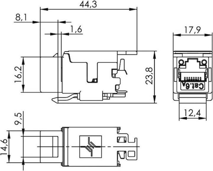 Image du produit Telegärtner CAT 6a Keystone UniversalModul selon EIA/TIA 568B (Module Keystone)