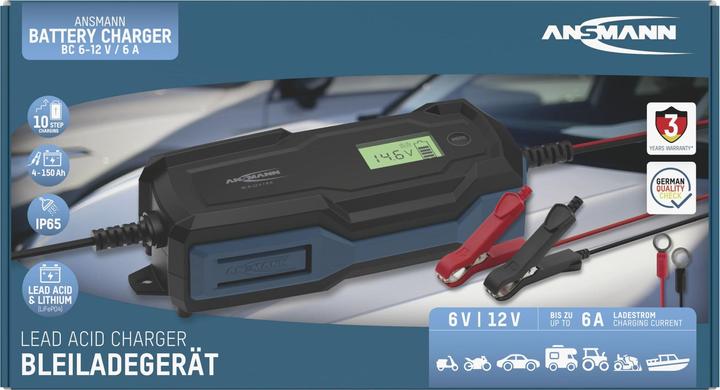 Actual product image Ansmann Charger for lead-acid batteries BC 6-12V / 6 A (12V, 6V, 6 A)