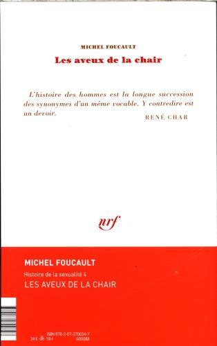 Actual product image Les aveux de la chair (French, Foucault Michel, 2018)