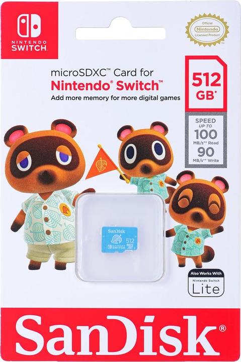 Image du produit SanDisk Nintendo Switch Card (512 Go, microSDXC, U1, UHS-I)