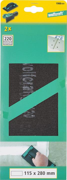 Produktbild wolfcraft Schleifgitter für Gipskarton-Set 115 x 280 mm, Körnung 120-220, 4-tlg. (120)