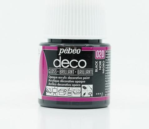 Actual product image Pebeo Deco Glossy acrylic paint (Deep black, 45 ml)