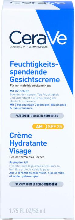 Actual product image CeraVe Crème hydratante visage SPF30 crème (52 ml, Day cream, SPF 25)
