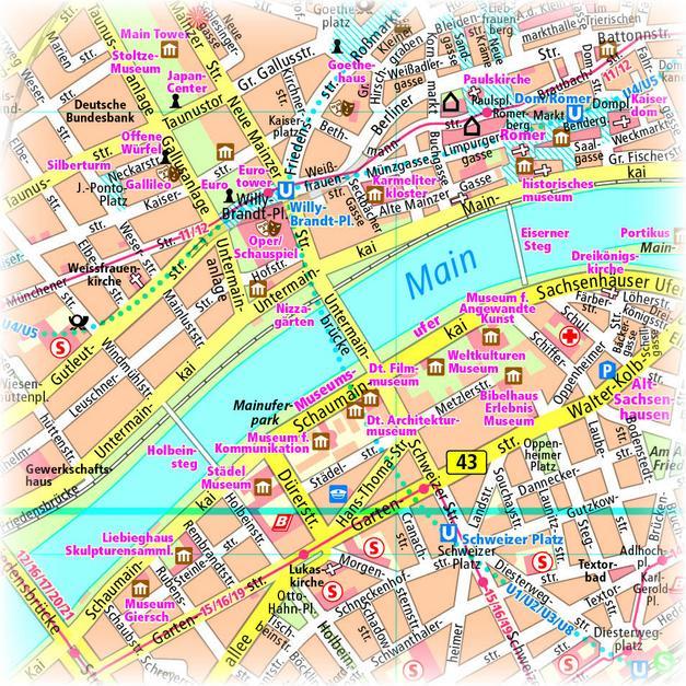 Immagine prodotto PublicPress.1218 Mappa della città di Francoforte/M.