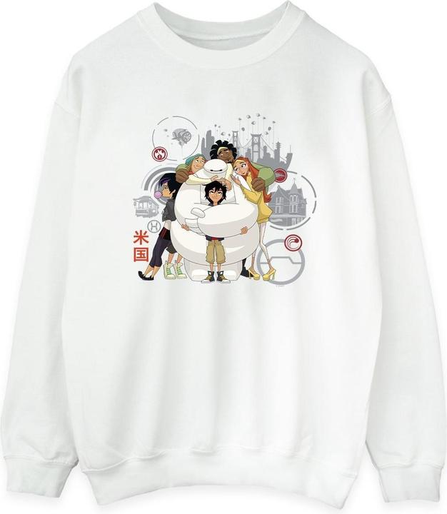 Actual product image Disney Womens/Ladies Big Hero 6 Baymax Group Hug Sweatshirt (L)