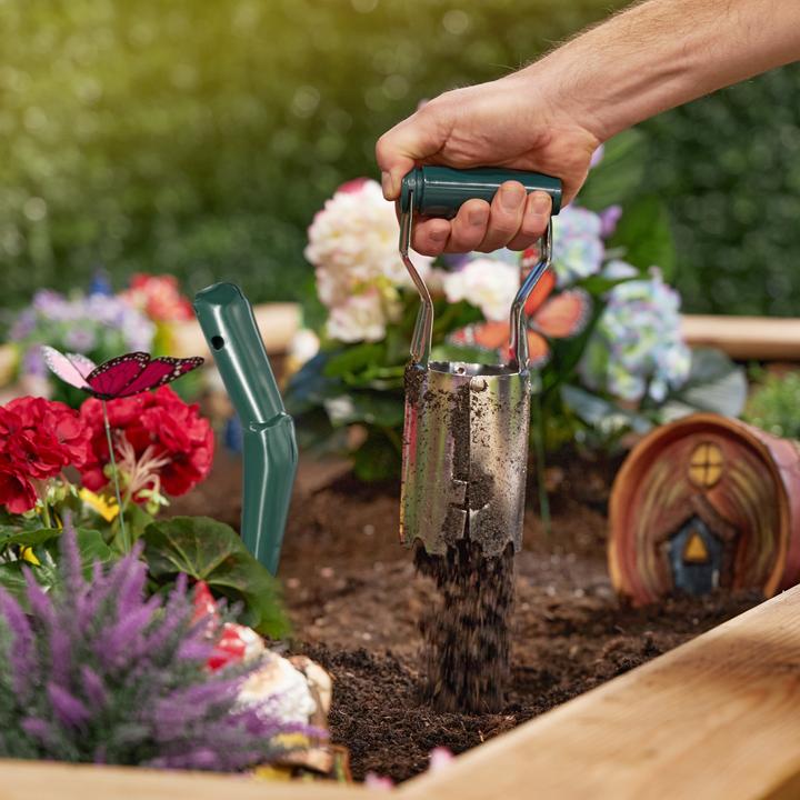 Actual product image Relaxdays 2-piece flower bulb planter set