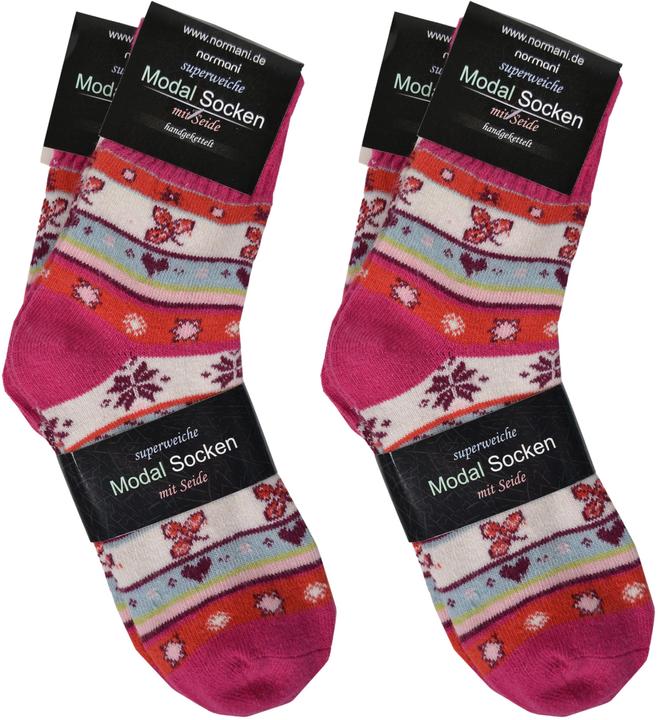 Produktbild Normani 4 Paar Edelsocken mit Seide und Modal (4er Pack, 39 - 42)