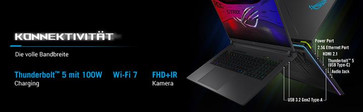 Produktbild ASUS ROG Strix G18 (18", Intel Core i7-14650HX, 32 GB, 1000 GB, DE)
