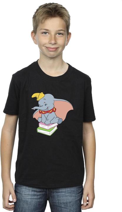 Actual product image Disney Boys Dumbo Sitting On Books T-Shirt (128)