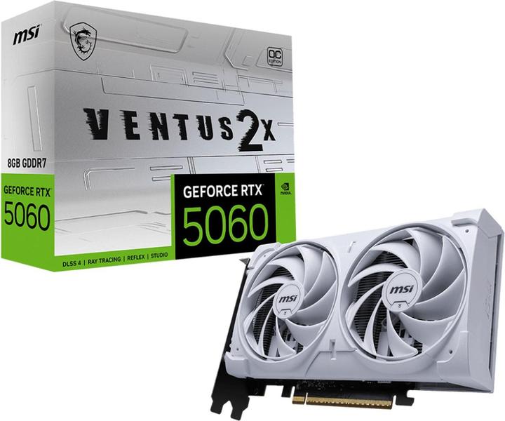 Actual product image MSI GeForce RTX 5060 8G VENTUS 2X OC WHITE (8 GB)