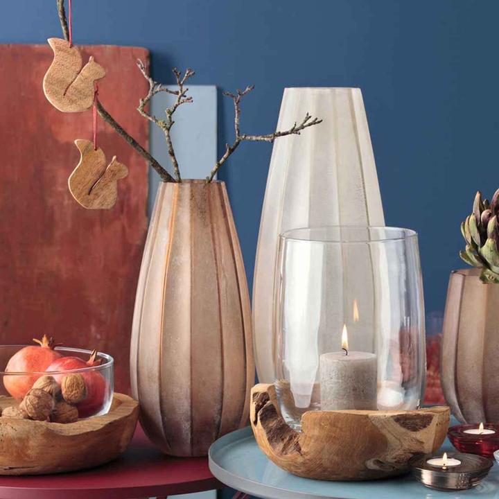 Actual product image Leonardo Bowl 39 cm with teak base (13.5 x 42 x 42 cm)