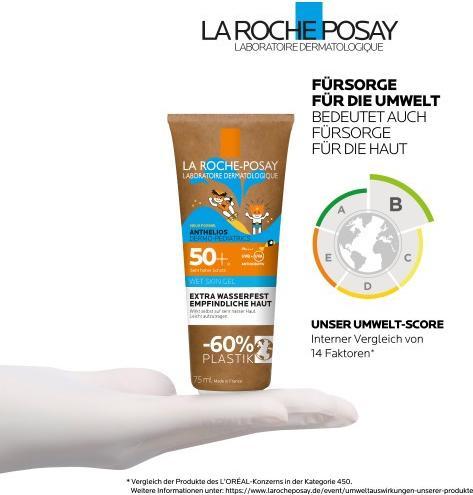 Produktbild La Roche Posay Dermo Wet Skin Gel LSF 50+ (Sonnenlotion, SPF 50+, 200 ml, 217 g)
