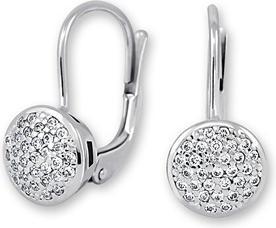 Actual product image Brilio Bright white gold earrings with zircons 239 001 00623 07
