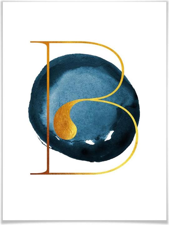 Produktbild Trenddeko Das goldene B (40 x 50 cm)