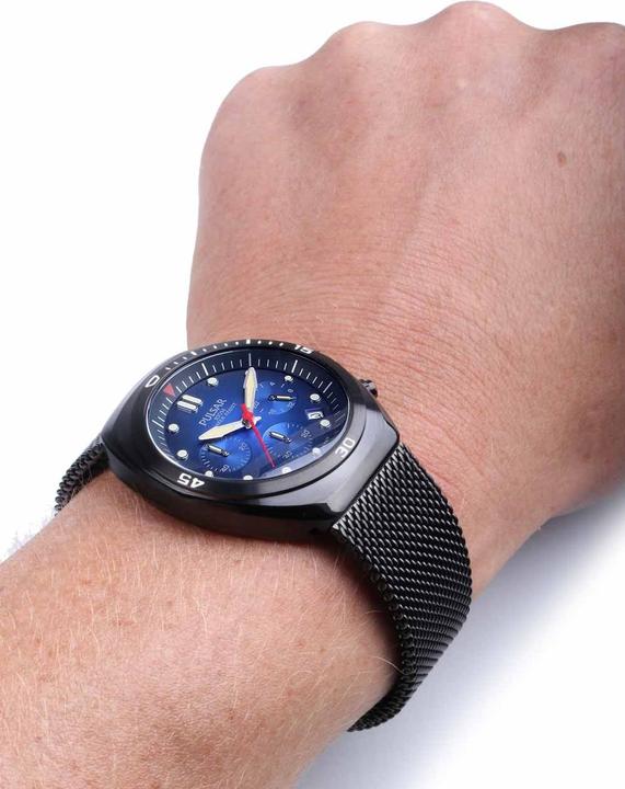 Immagine prodotto Pulsar Cronografo Lorus PT3951X2 con bracciale secondi 42 mm 10 ATM (Cronografo, 42 mm)