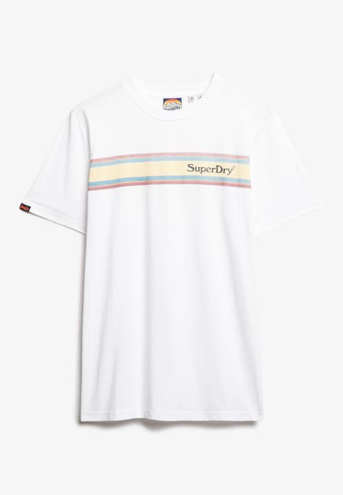 Actual product image Superdry Venue Logo Stripe Relaxed Tee (S)