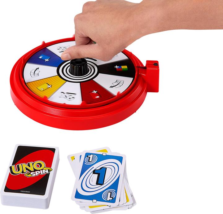 Actual product image Mattel Games UNO Spin (German)