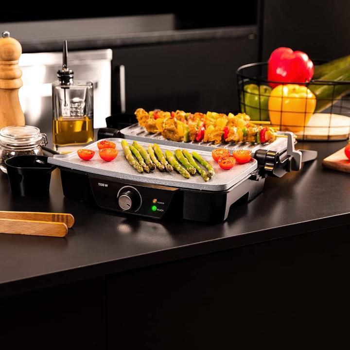 Image du produit Cecotec Grill électrique Rock'n Grill 1500 Stone Ceramic Mix&Grill (Noir/Gris)