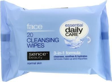 Image du produit Sence Lingettes nettoyantes pour le visage, peau normale, 20 pièces (Chiffons de nettoyage)