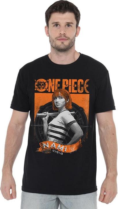 Actual product image One Piece Mens Nami Etched T-Shirt (S)
