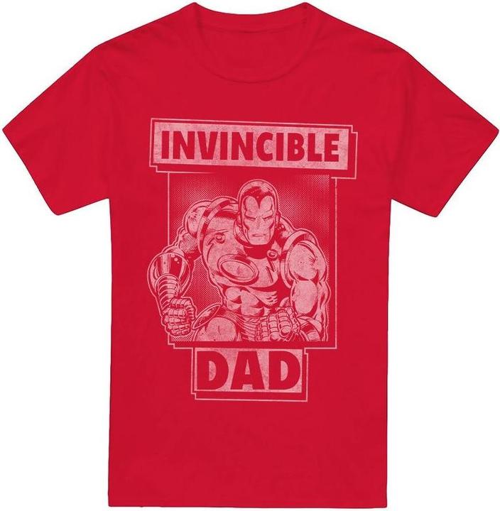 Actual product image Iron Man Mens Invincible Dad Fathers Day T-Shirt (M)