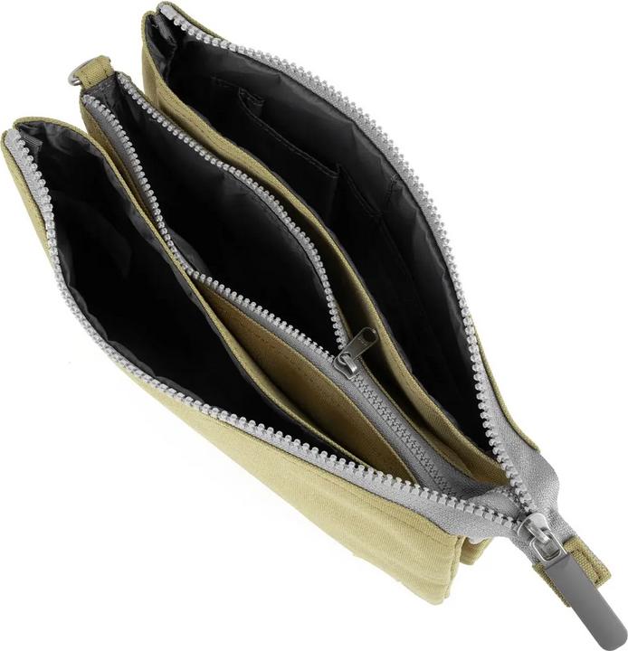 Actual product image Roka London Carnaby Crossbody Khaki XL Recycled Canvas